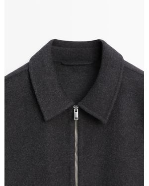 MASSIMO DUTTI Wool Blend Jacket With Pockets - Multicolour