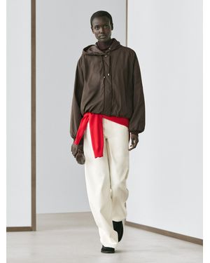 MASSIMO DUTTI High Neck Puffer Jacket - White