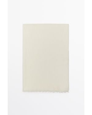 MASSIMO DUTTI Bufanda Ligera 100% Lana - Blanco