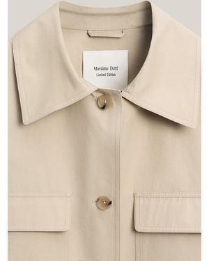 MASSIMO DUTTI Jacket With Pocket Details - Natural