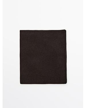 MASSIMO DUTTI 100% Cashmere Scarf - Black