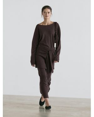 MASSIMO DUTTI Knit Skirt With Knotted Sleeve Details - Multicolor
