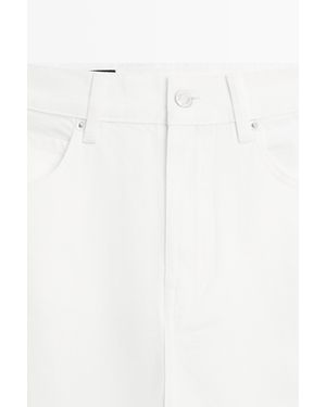 MASSIMO DUTTI Jeans Wide Leg Tiro Alto - Blanco