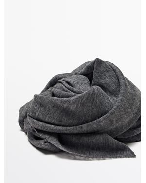 MASSIMO DUTTI Fular Cashmere - Negro