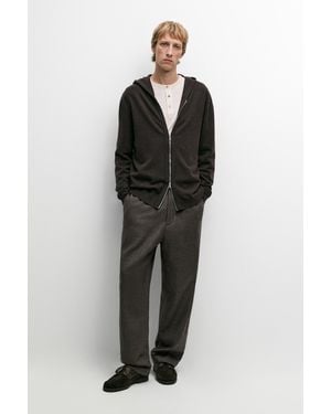 MASSIMO DUTTI Cárdigan Punto Capucha Con Lana - Negro