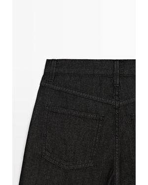 MASSIMO DUTTI Barrel Fit Jeans - Black