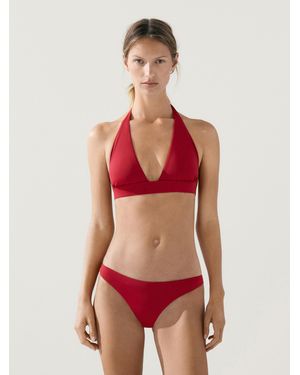 MASSIMO DUTTI Triangle Bikini Top - Red