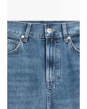 MASSIMO DUTTI Jeans Wide Leg Tiro Alto - Azul