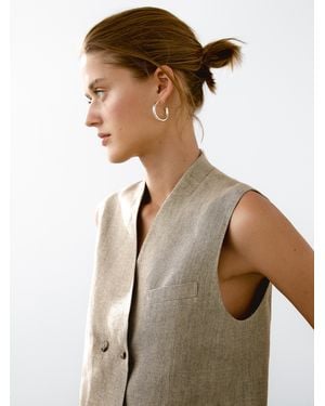 MASSIMO DUTTI Pantaloni Con Pince - Neutro