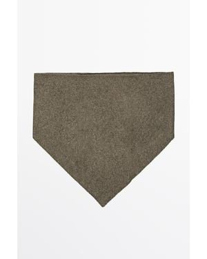 MASSIMO DUTTI Bandana Van Wolmix Met Kasjmier - Grijs