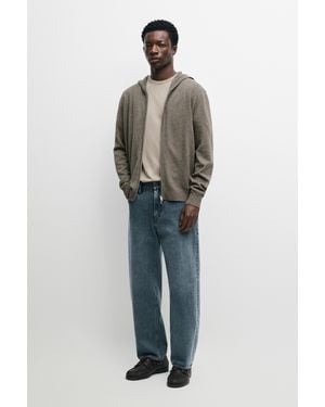 MASSIMO DUTTI Wool Blend Knit Cardigan With Hood - Multicolour