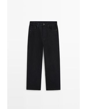 MASSIMO DUTTI Wide-Leg Jeans - Black