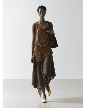 MASSIMO DUTTI Robe À Volants Superposés Fluide - Multicolore