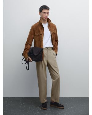 MASSIMO DUTTI Pantalón Relaxed Fit Detalle Pinza - Multicolor