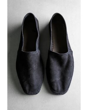 MASSIMO DUTTI Leather Espadrilles - Black