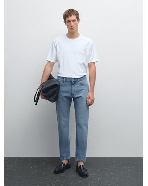 MASSIMO DUTTI Slim-Fit-Jeans Aus Baumwollmischgewebe - Grau