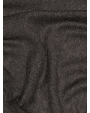 MASSIMO DUTTI 100% Cashmere Scarf With Melange Detail - Black