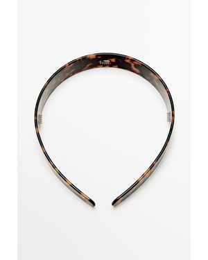 MASSIMO DUTTI Tortoiseshell-Effect Headband - Black