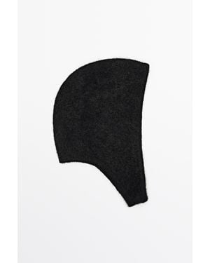 MASSIMO DUTTI Alpaca Blend Knit Beanie - Black