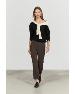 MASSIMO DUTTI Wool-Blend Kick Flare Pants - Brown