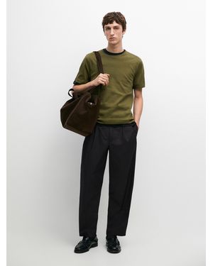 MASSIMO DUTTI Short Sleeve Cotton Blend T-Shirt - Multicolour