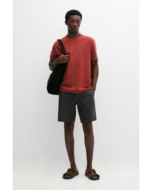 MASSIMO DUTTI Maglietta A Maniche Corte 100% Cotone - Rosso