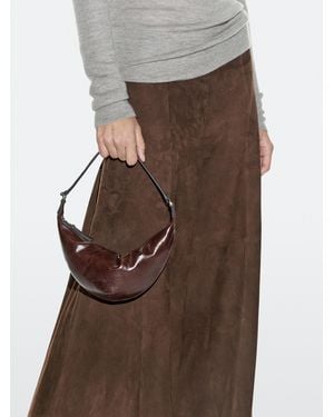 MASSIMO DUTTI Nappa Leather Mini Bag - Brown