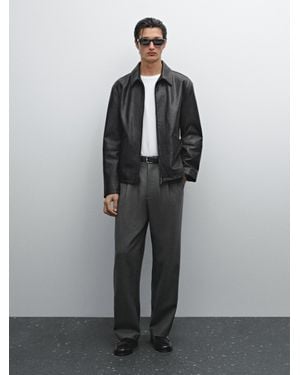 MASSIMO DUTTI Giacca Craquelé - Grigio