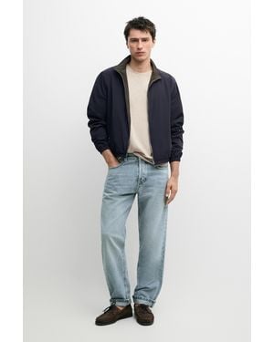 MASSIMO DUTTI Short Reversible Jacket - Blue