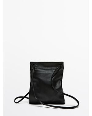 MASSIMO DUTTI Nappaleren Minitas - Zwart