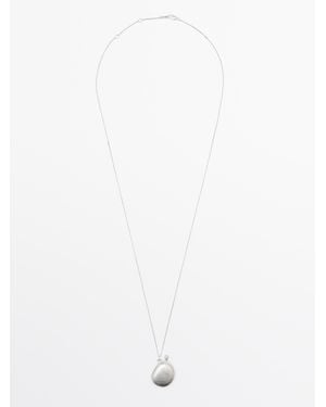 MASSIMO DUTTI Necklace With Metal Pendant - White