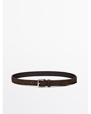 MASSIMO DUTTI Nappa Riem Met Grove Afwerking - Wit