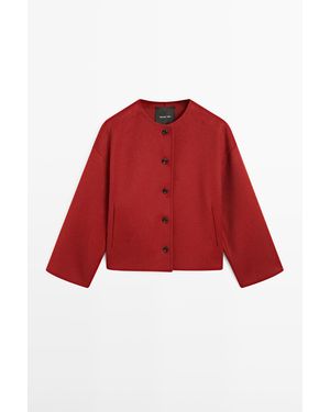 MASSIMO DUTTI Jack Van Wolmix Met Naden - Rood