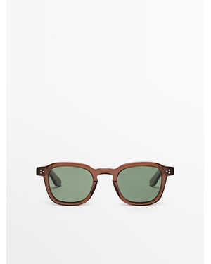 MASSIMO DUTTI Gafas De Sol Redondas - Verde