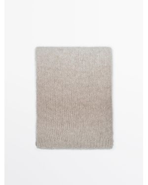 MASSIMO DUTTI Alpaca Blend Scarf - White