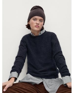MASSIMO DUTTI Fine Cashmere Beanie - Blue