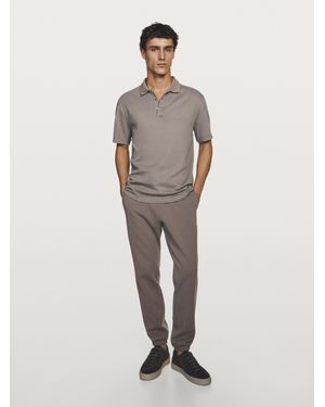 MASSIMO DUTTI Pantaloni Jogger Fit - Bianco