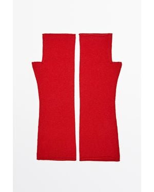 MASSIMO DUTTI Wool And Cashmere Knit Mittens - Red