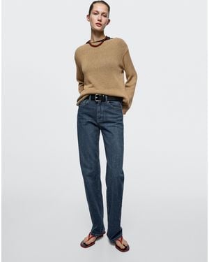 MASSIMO DUTTI High-Waist Straight-Leg Comfort Jeans - Multicolour