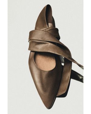 MASSIMO DUTTI Bailarina Piel Atada - Multicolor