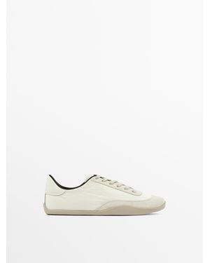 MASSIMO DUTTI Contrast Trainers - White