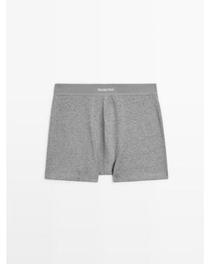 MASSIMO DUTTI Boxer Con Logo - Grigio