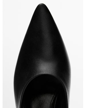 MASSIMO DUTTI Wedge Heel Mules - Black