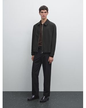 MASSIMO DUTTI Pantaloni Regular Fit Tecnici - Nero