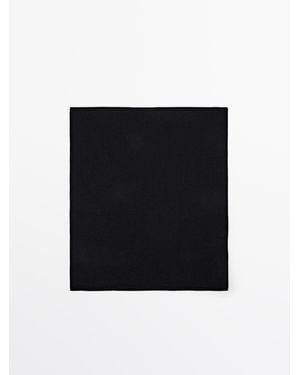 MASSIMO DUTTI 100% Cashmere Scarf - Black