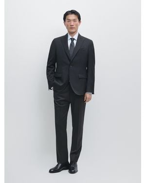 MASSIMO DUTTI Cold Wool Suit Pants - Blue