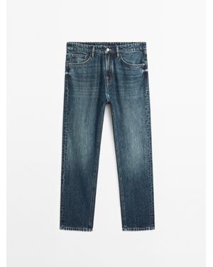 MASSIMO DUTTI Toelopende Jeans - Blauw