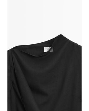 MASSIMO DUTTI Midi Dress With Hood Detail - Gray