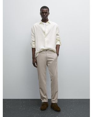 MASSIMO DUTTI Pantalón Slim Fit - Blanco