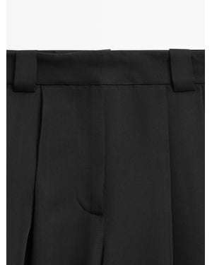MASSIMO DUTTI Flowy Fabric Bloomers - White